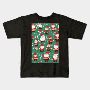 Christmas Seamless Pattern, Santa and Christmas Gnomes #5 Kids T-Shirt